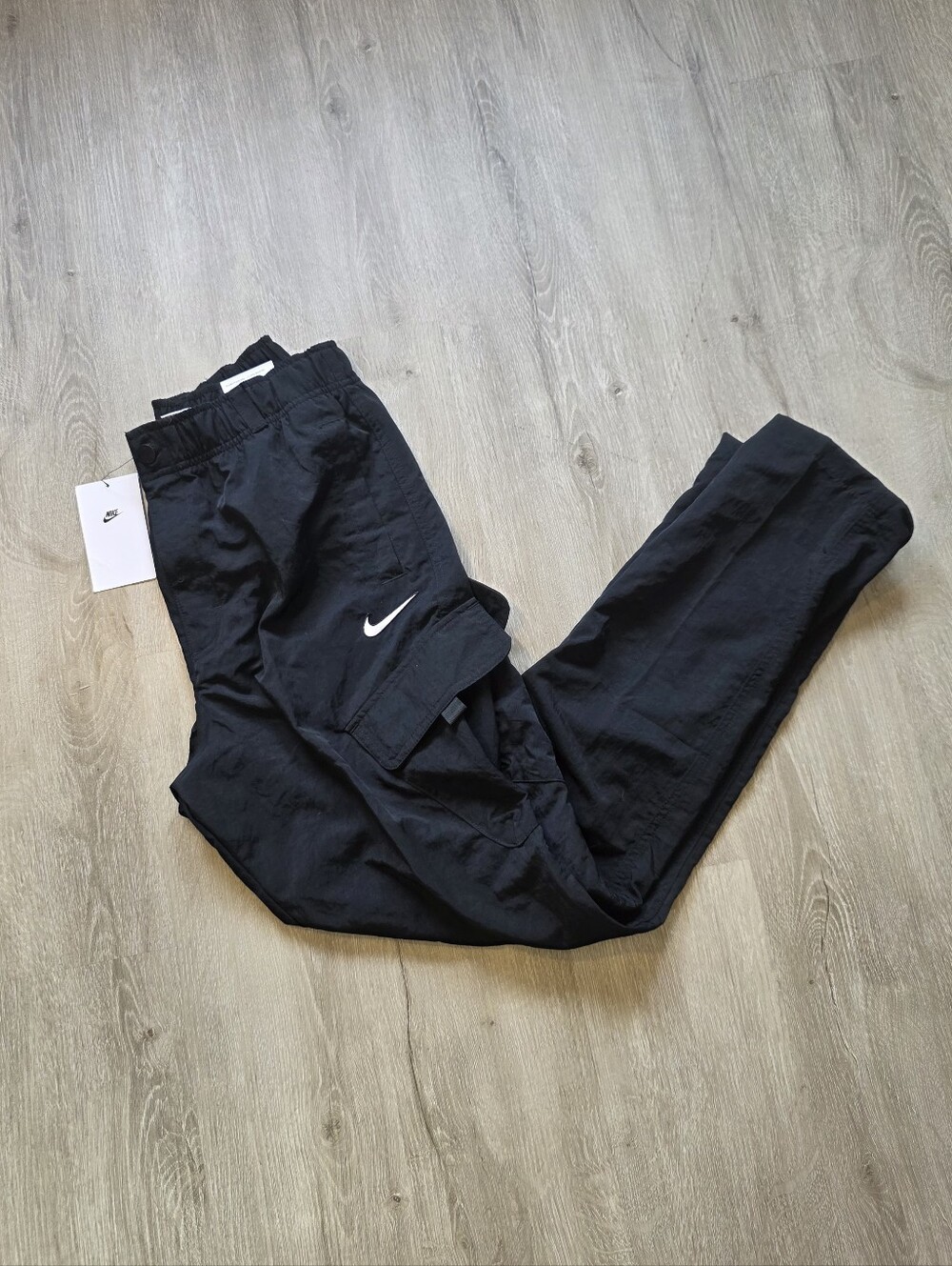 Nike Big Kids Nylon Cargo Tapered Leg Pants Black Utility XL FD3239-010 NEW
